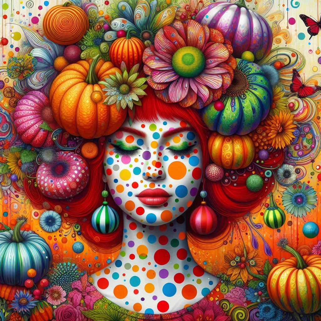 A portrait inspired by Yayoi Kusama