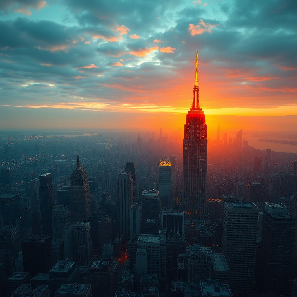 The skyline view from the Empire State Building  by @-Esmeralda_Bruna-