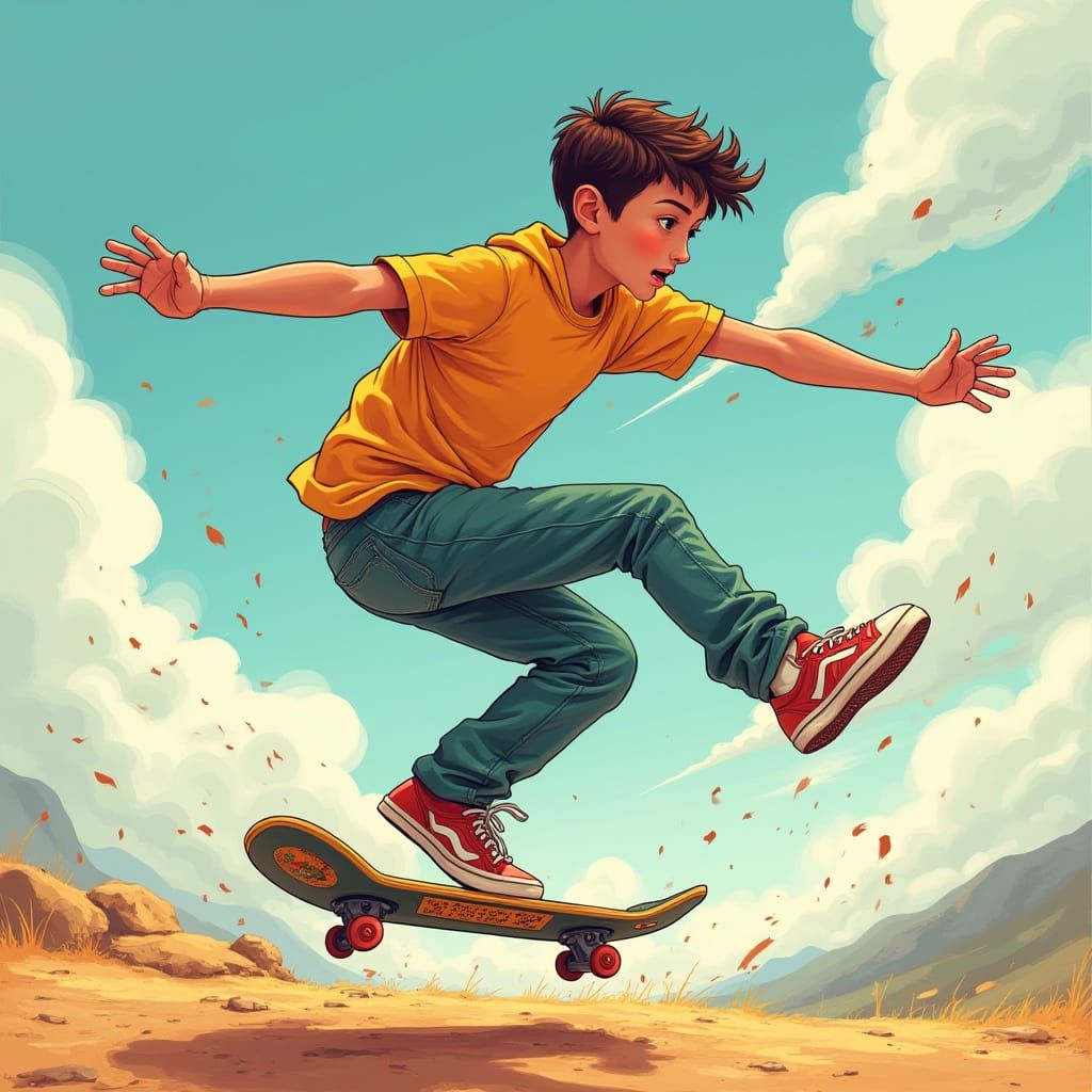 Dynamic Salto Art Inspired by Loish and Thorp