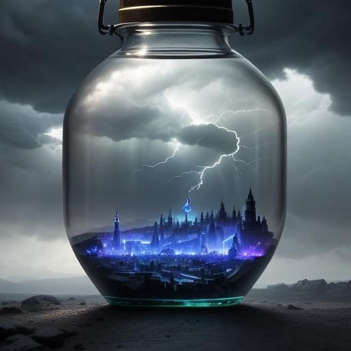 Catching Lightning In A Bottle - AI Generated Artwork - NightCafe Creator