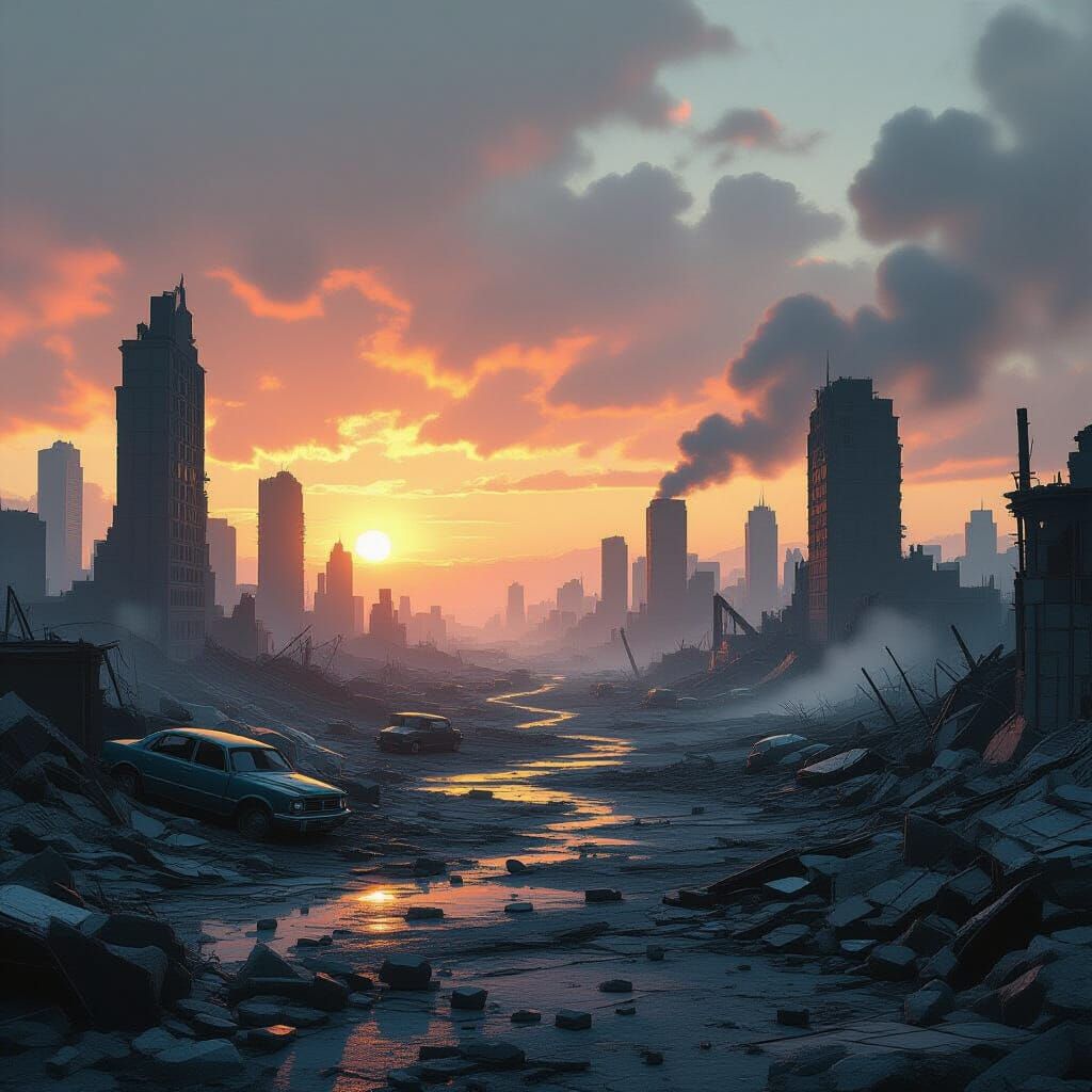 Apocalyptic Cityscape Inspired by Matte Painting