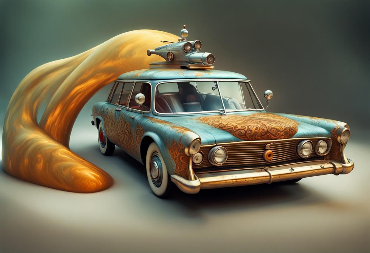 Mr/Mrs Blob having a close look at a car they might buy +