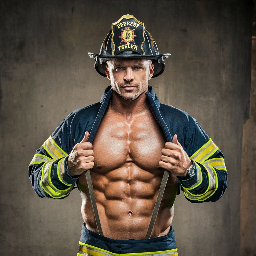 Not a Real Fireman but That Month on the Calendar was Flaming - HOT!