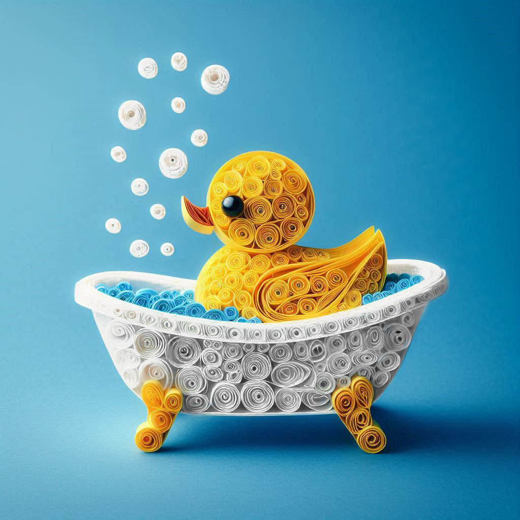 Quilled Rubber Duck
