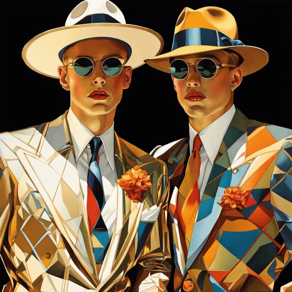 J. C. Leyendecker fashion models sketch intricate details snazzy zoot ...