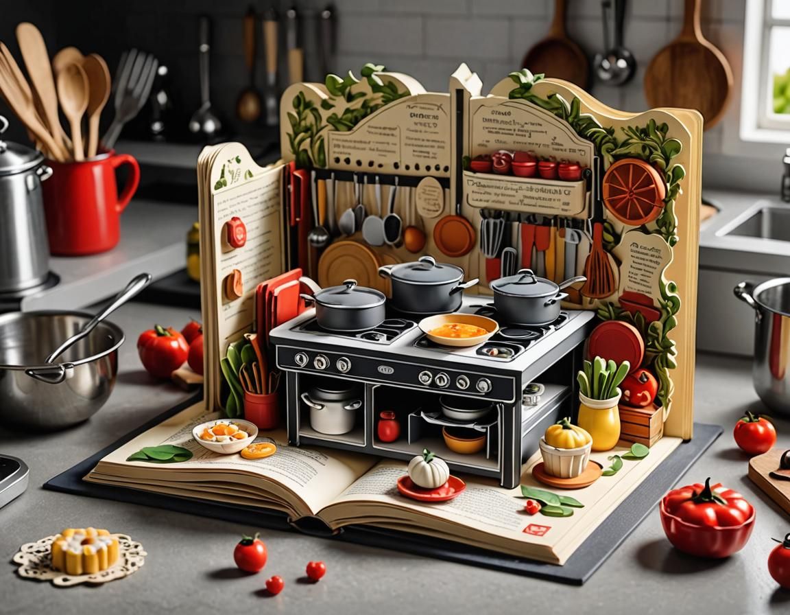 Pop-Up Cookery Book  by @MelanieL