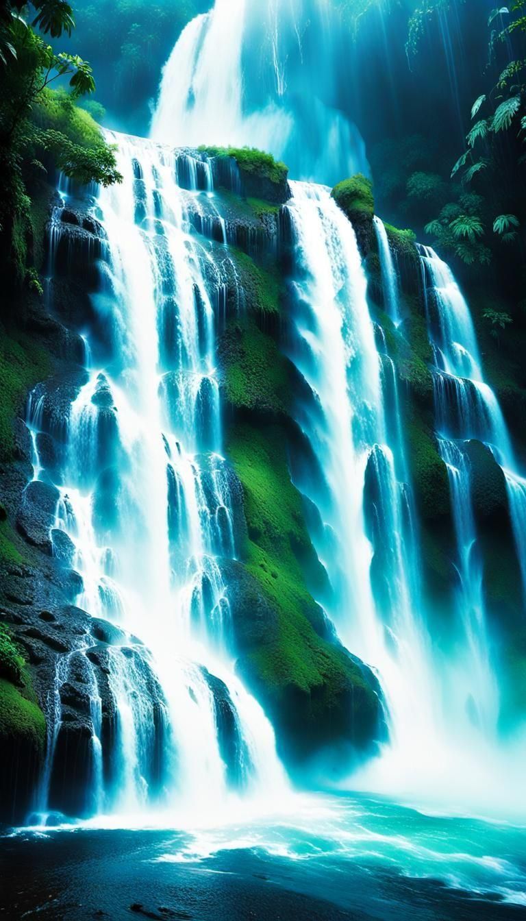 an epic waterfall
