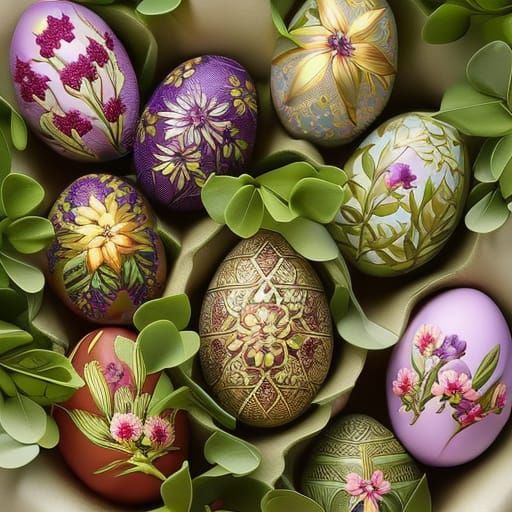 Decorated eggs  by @Manchchango