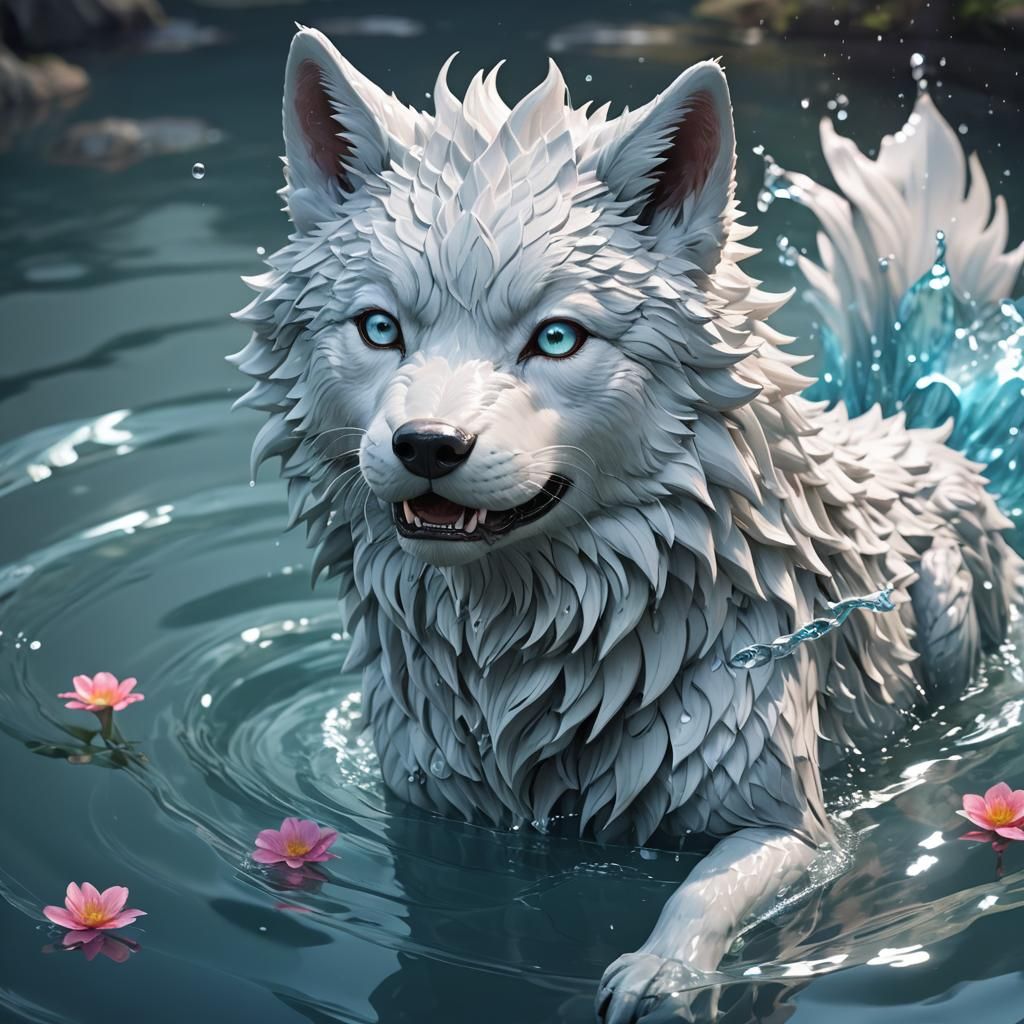 Kawaii Water wolf