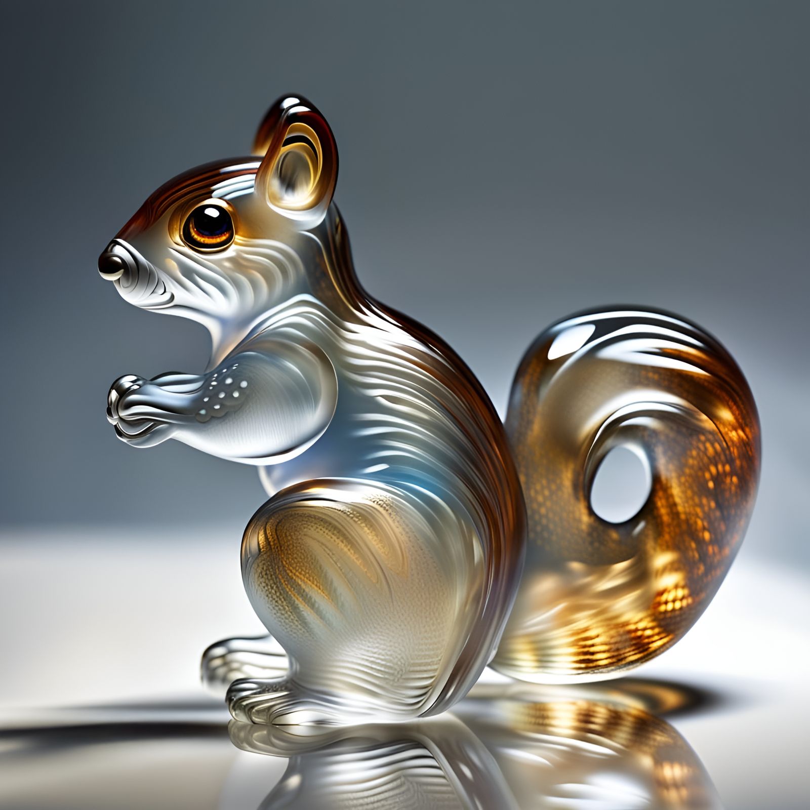 Glass squirrel   by @Patrick