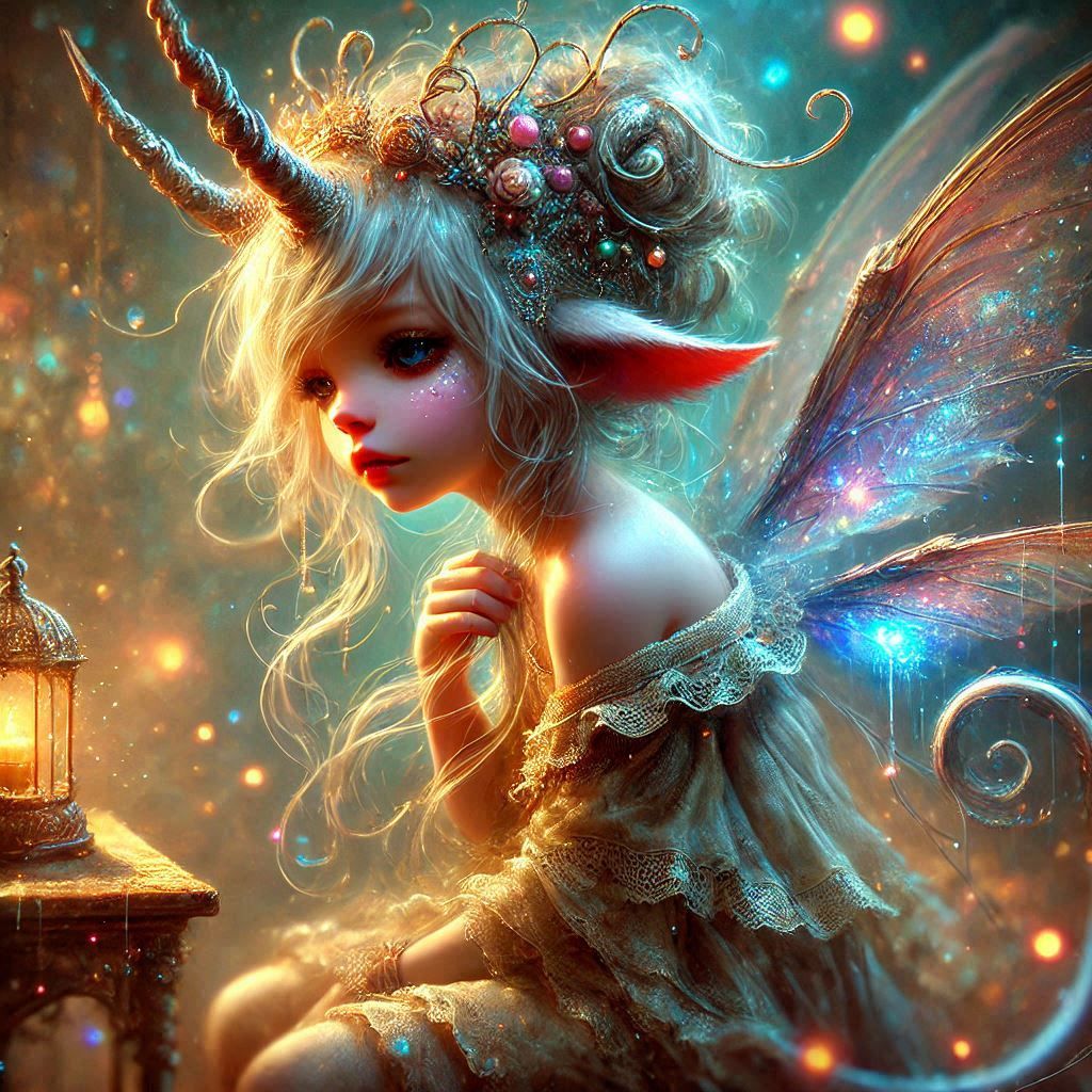 adorable fairy-tale fantasy creature portrait..