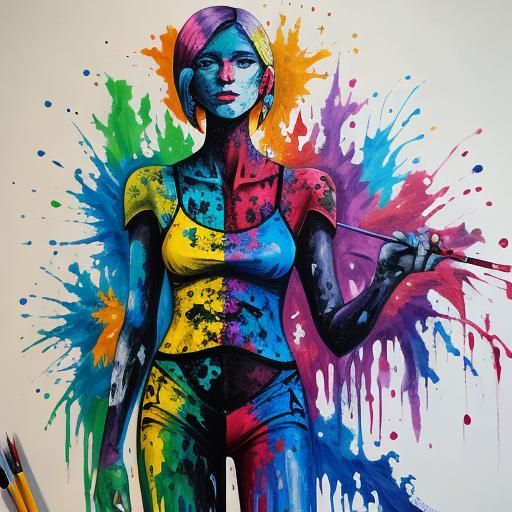 Abstract Acrylic Mural Art