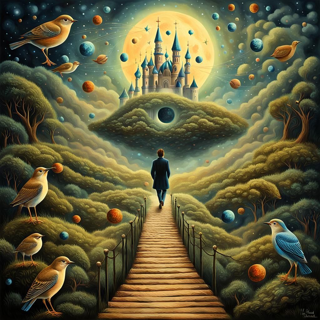 Sleeping Beauty does surreal art