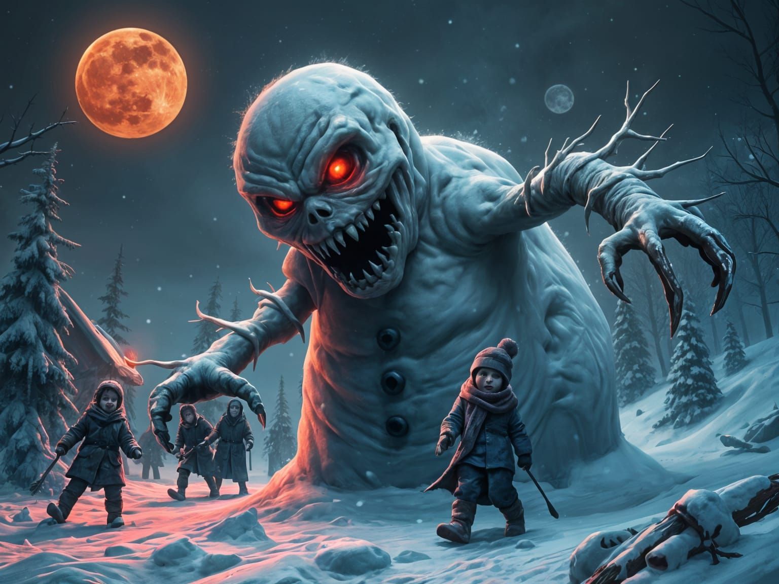 Frostbite Horror: The Snowman's Revenge #792  by @bloodyeys