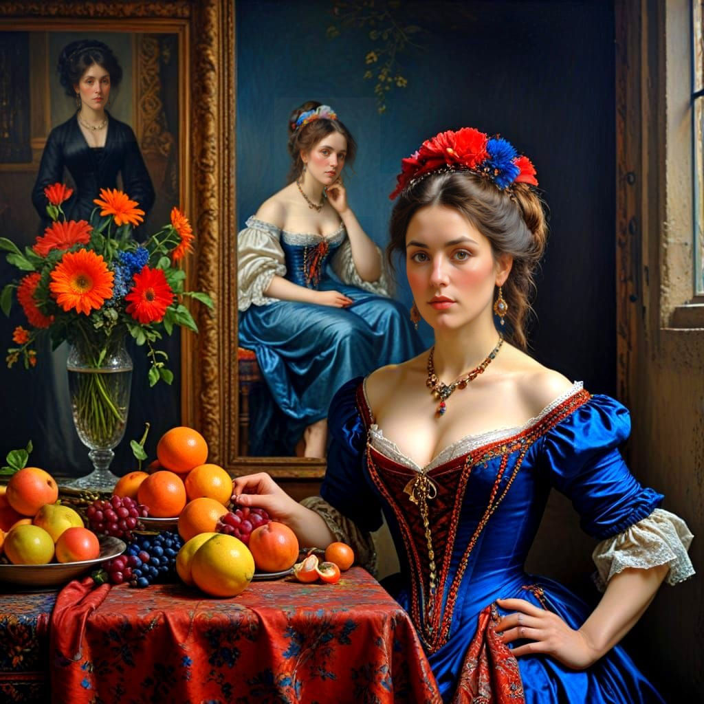 Intricately Detailed Portrait of a Charming Lady in a Hyperr...