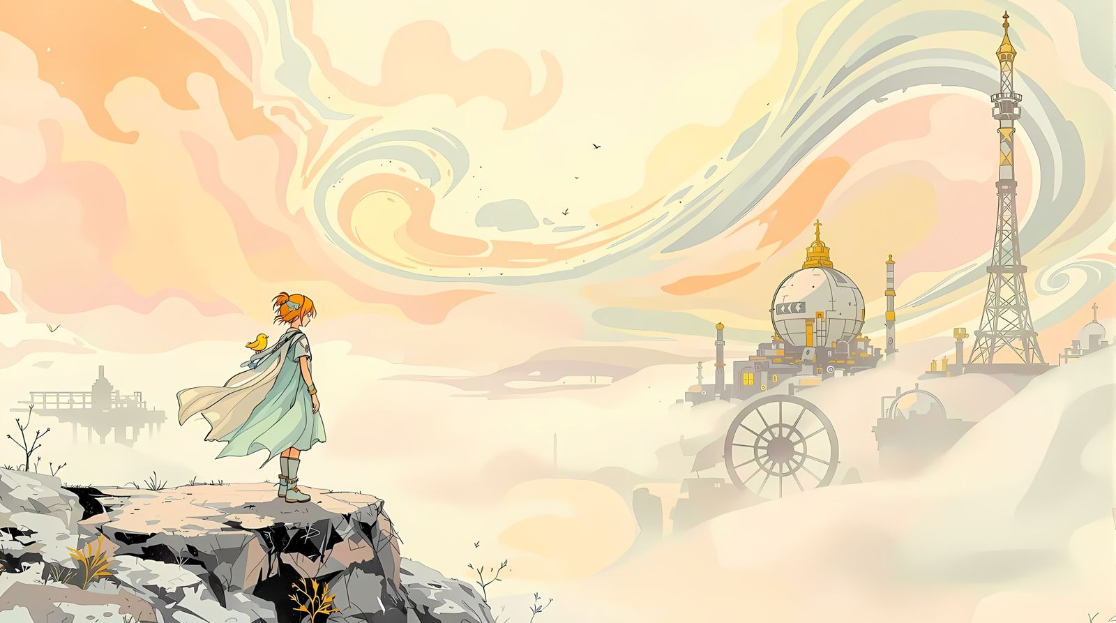 La fille et l'oiseau