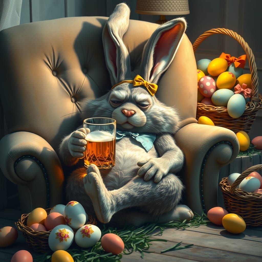 Happy Easter and good night from the Easter Bunny!  by @Runway Lights 