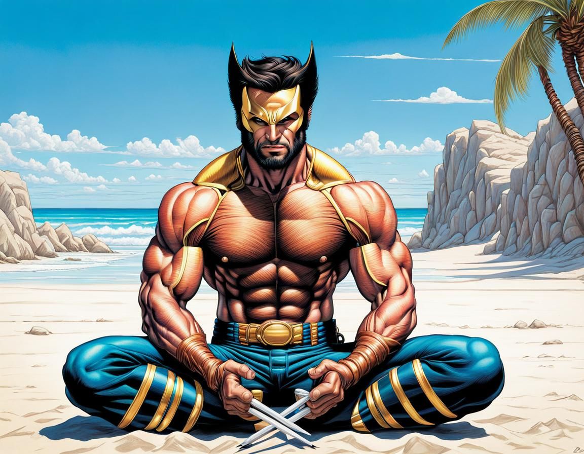 Wolverine Meditates  by @ExiledHere