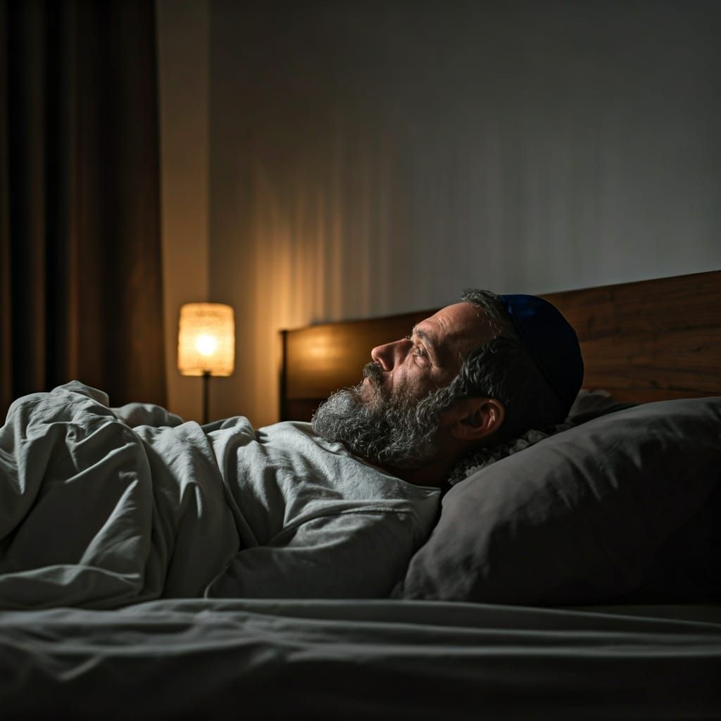 Peaceful Jewish Man in Quiet Contemplation