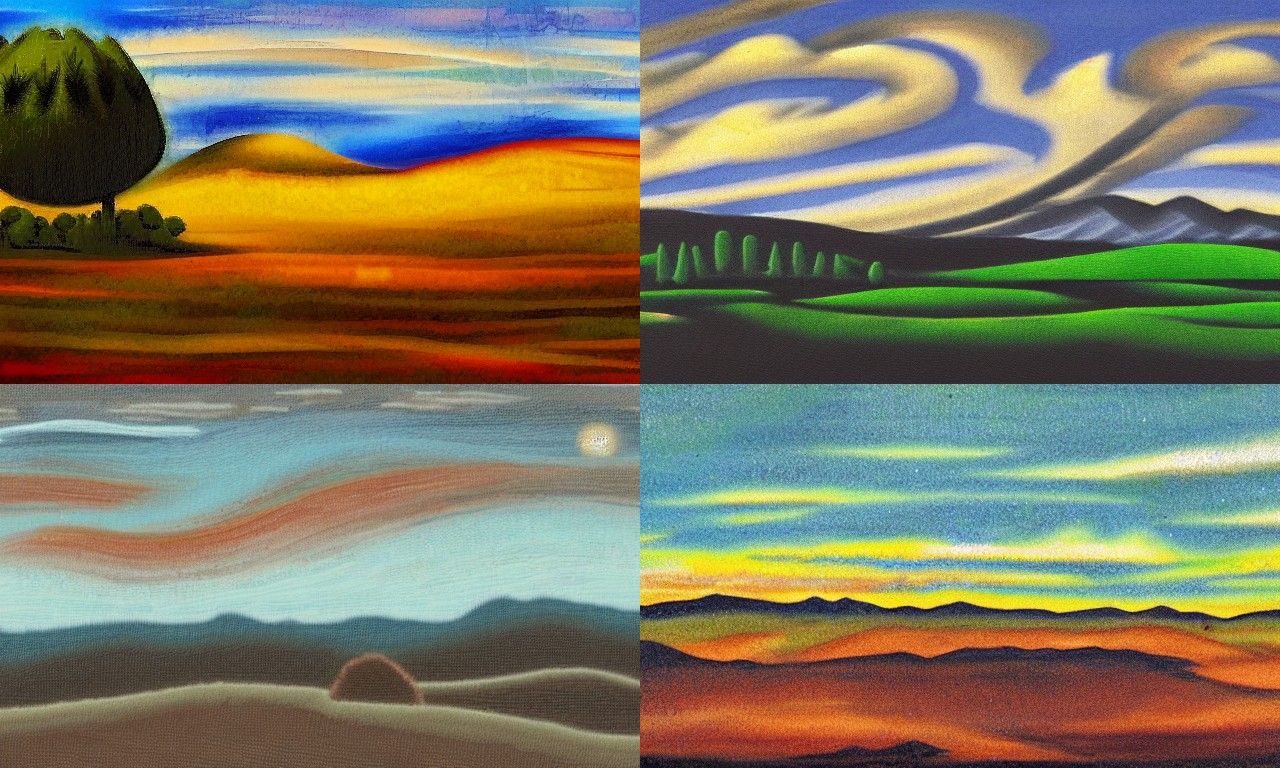 Landscape in the style of Nuclear art