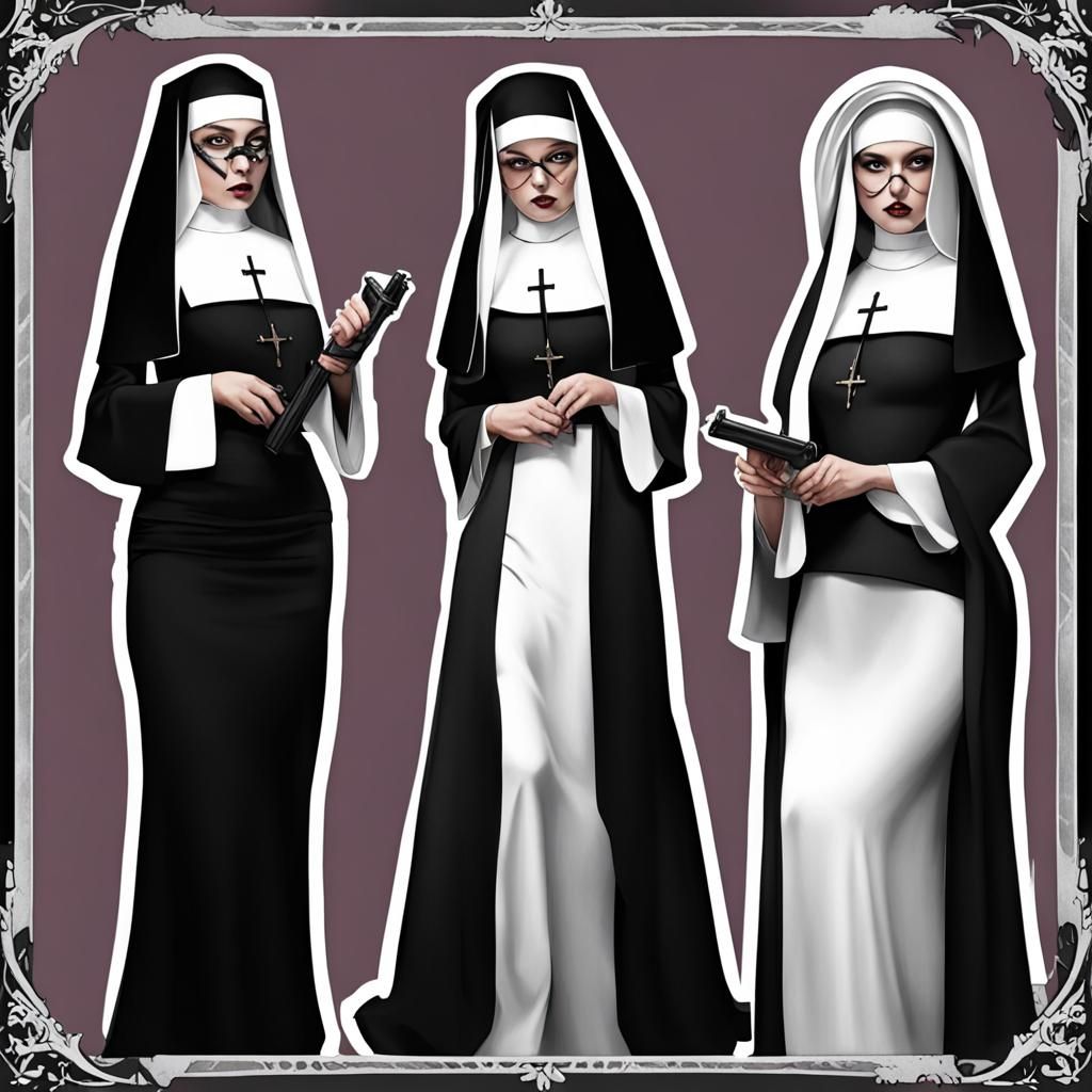 MY NAUGHTY EVIL NUNS - AI Generated Artwork - NightCafe Creator