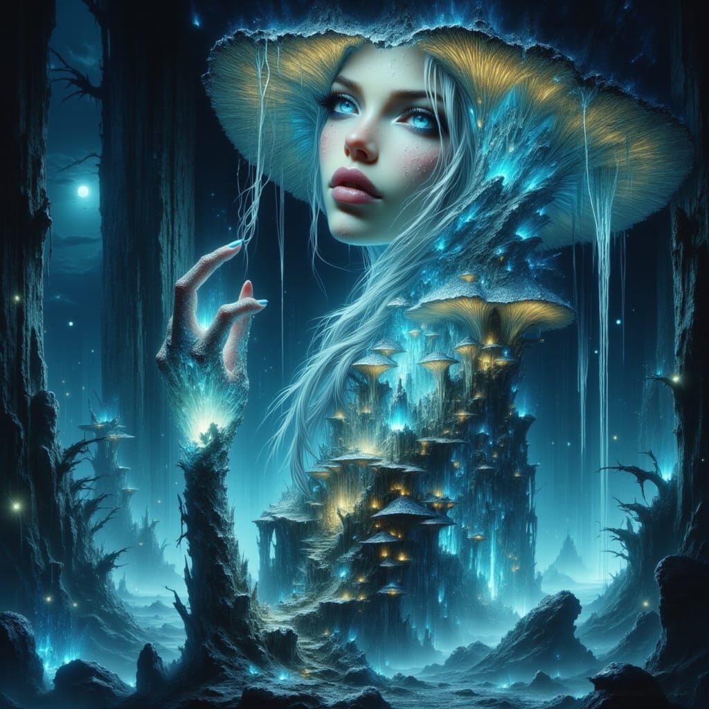 <lora:Akimora:1.0> <lora:-Omnious-:1.0> An AIRY elf woman, with flowing silver hair and eyes that hold ...  by @Heathen Fox