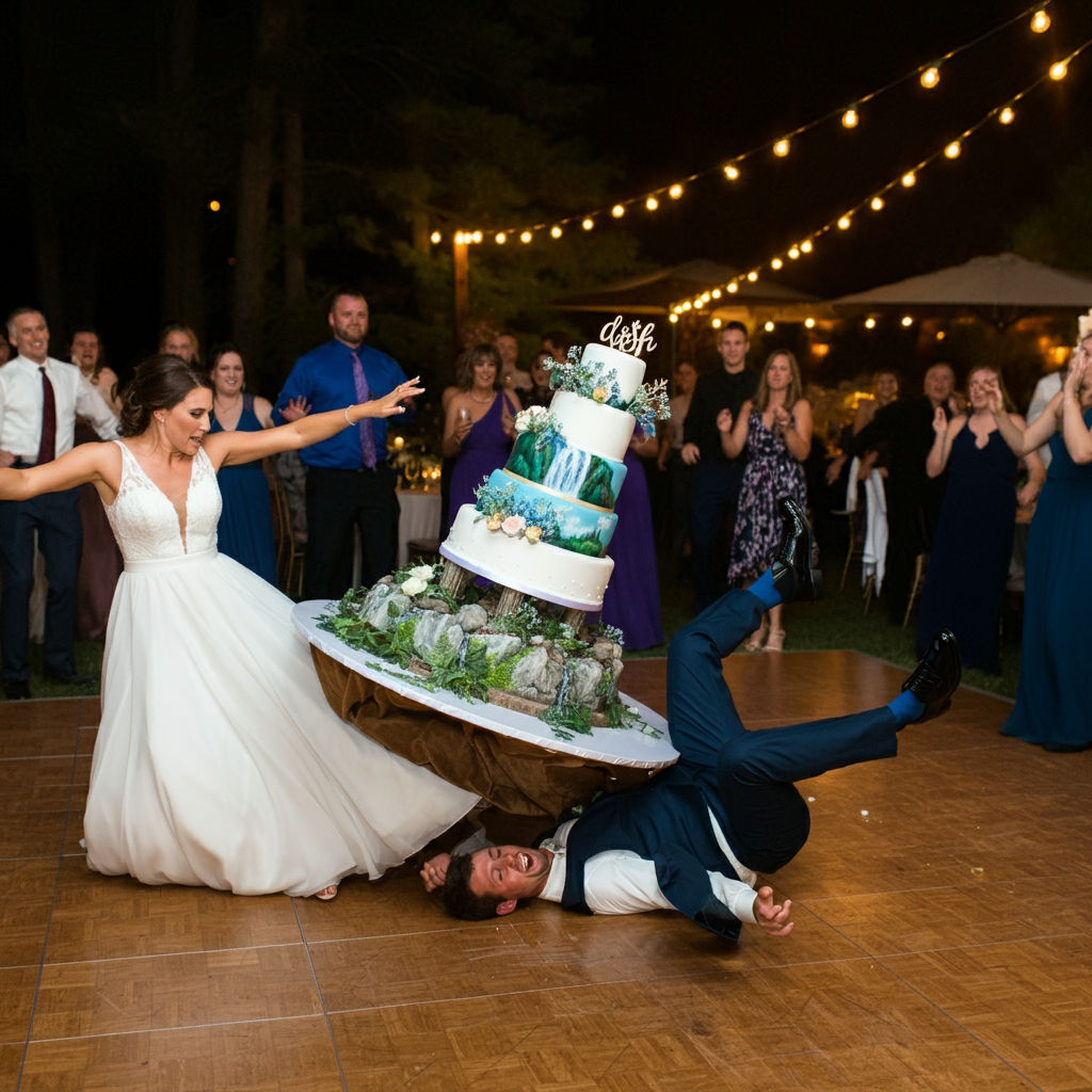 Wedding dance accident