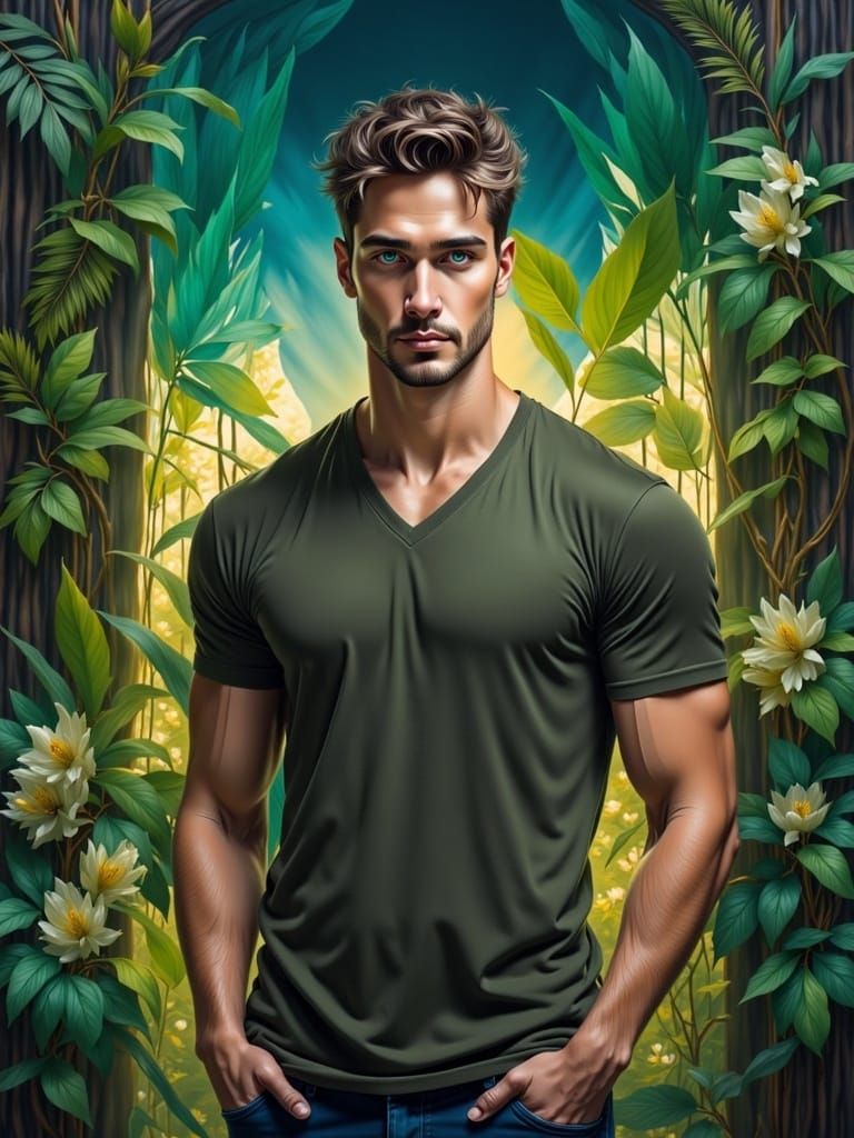 handsome man <lora:Male portrait II:1.0>  handsome