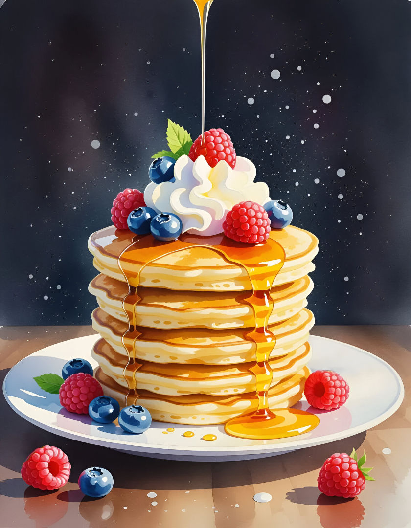 Sweet Fluffy Pancakes 🥞🍓😋