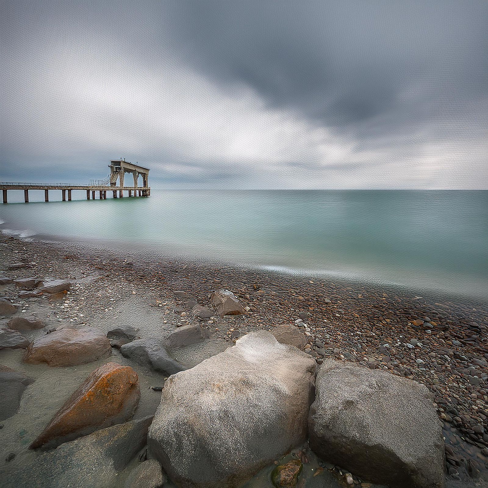Pose longue en bord de mer