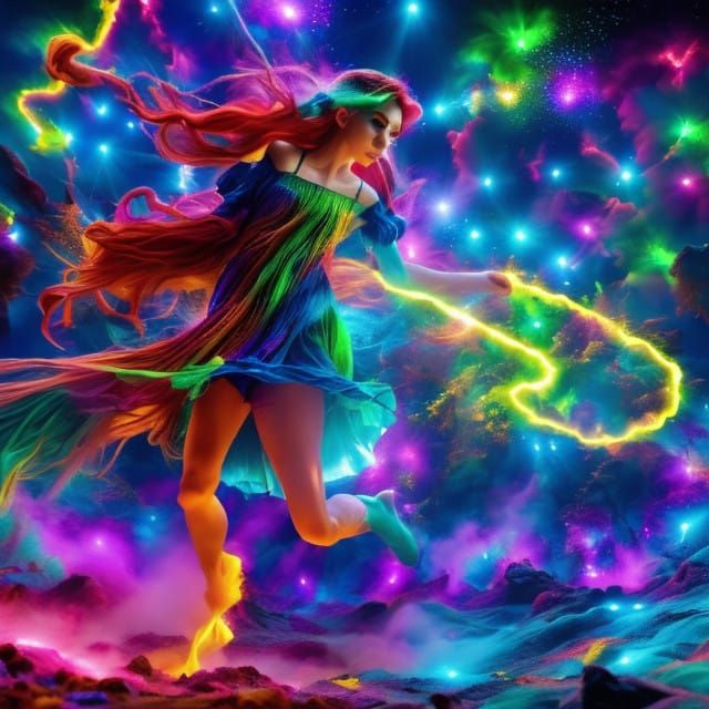 A Colorful, Vivid, ethereal multidimensional entity covertly extracting energy  <lora:CosmicLightDreaminV8:1.0> Glowing, Twinkling, Blazing,...