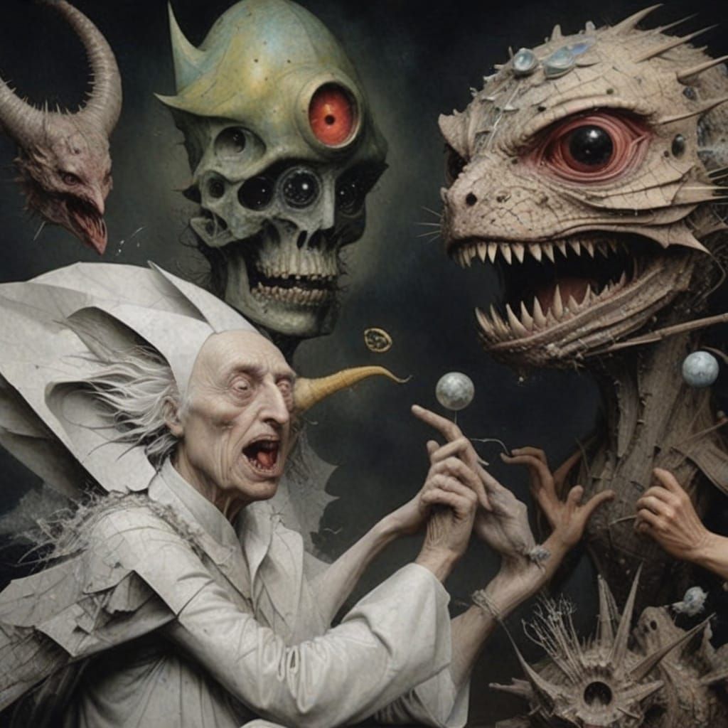 Lost track of which fingers are his own...