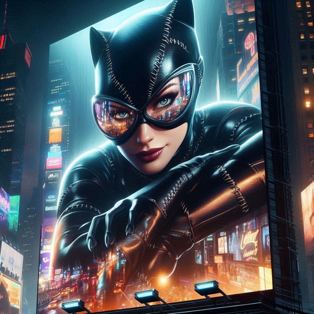 Catwoman in Times Square #2