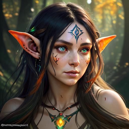 Tattooed Elf 5 - AI Generated Artwork - NightCafe Creator