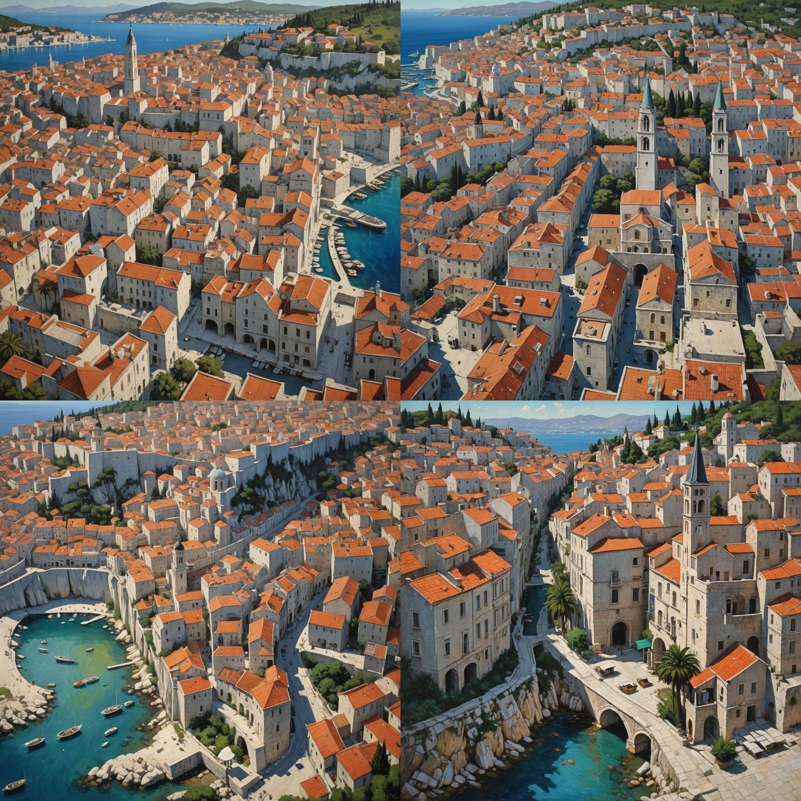 Split city in Croatia landscape.