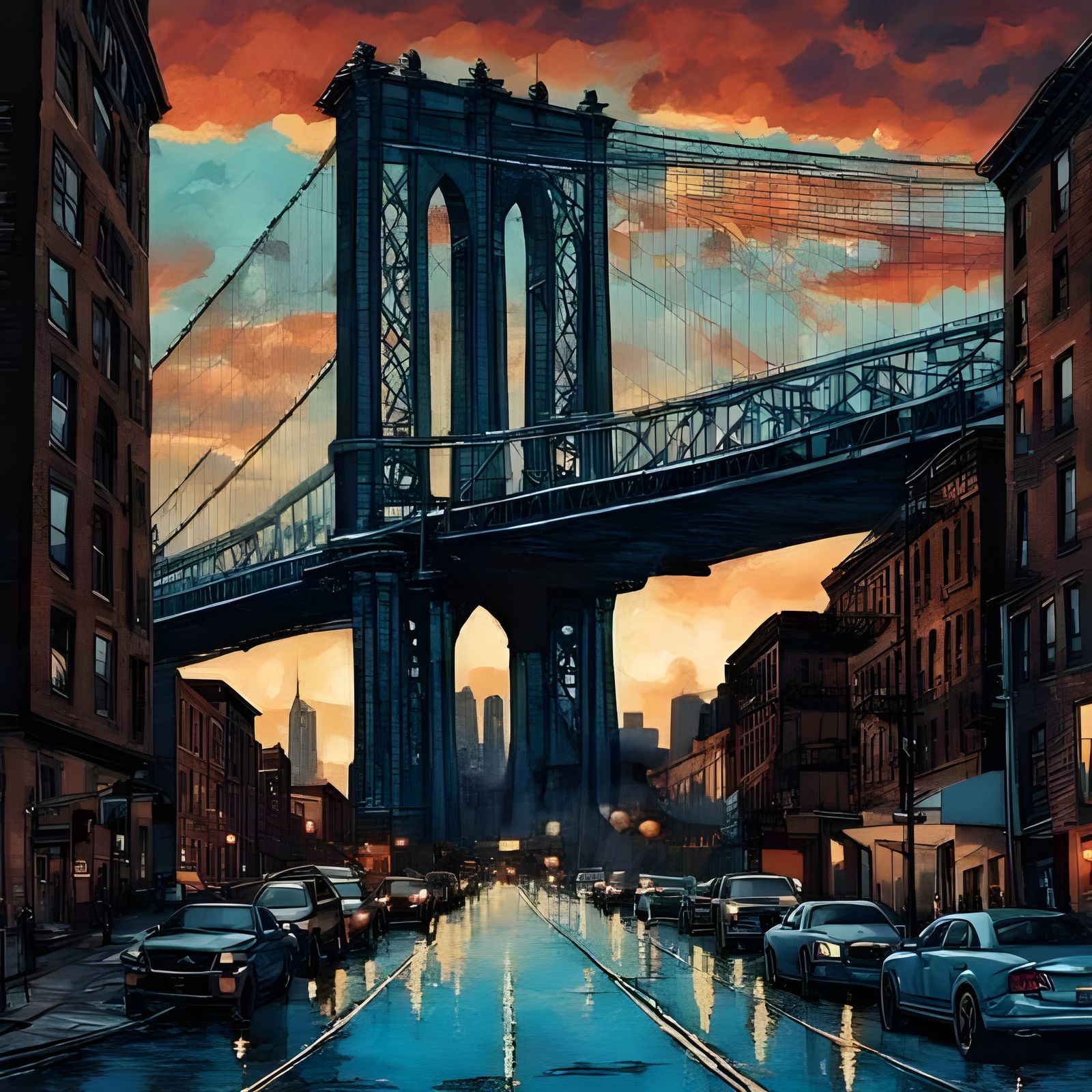 Manhattan Bridge   by @Lourse 