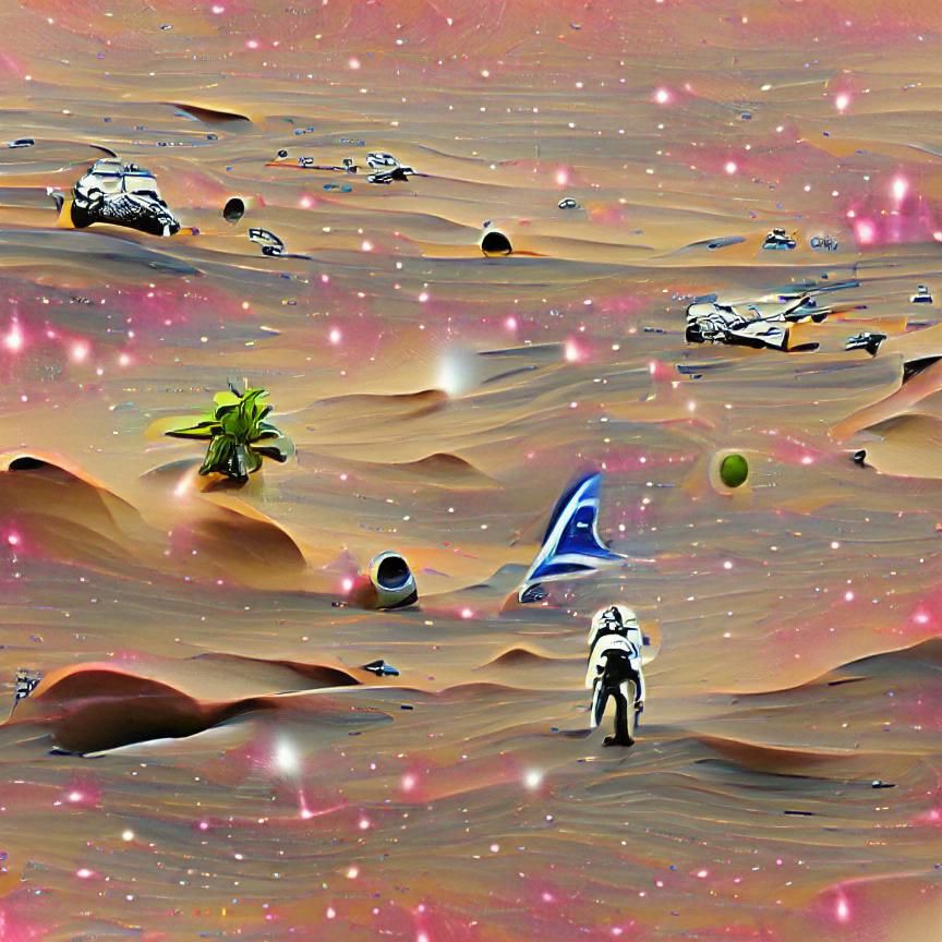 A trip to a planet far away in space