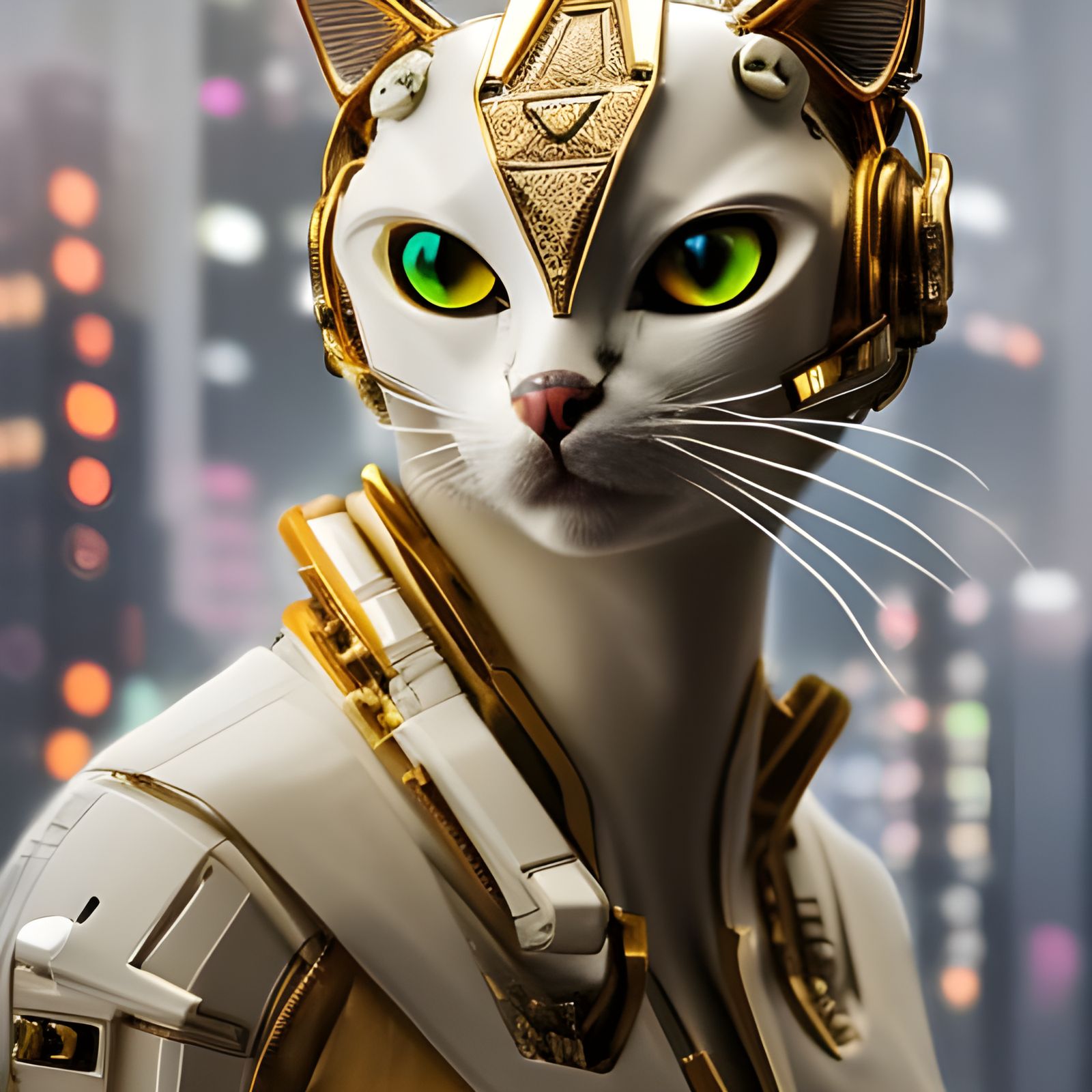 Cyberpunk Cat  by @Zia