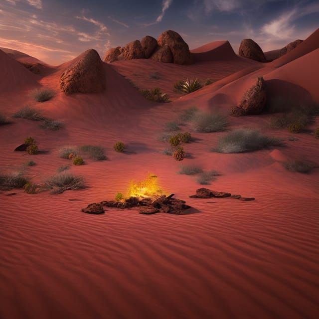 "Desert landscape" Magical, Scenic, dubai desert cactus camp...