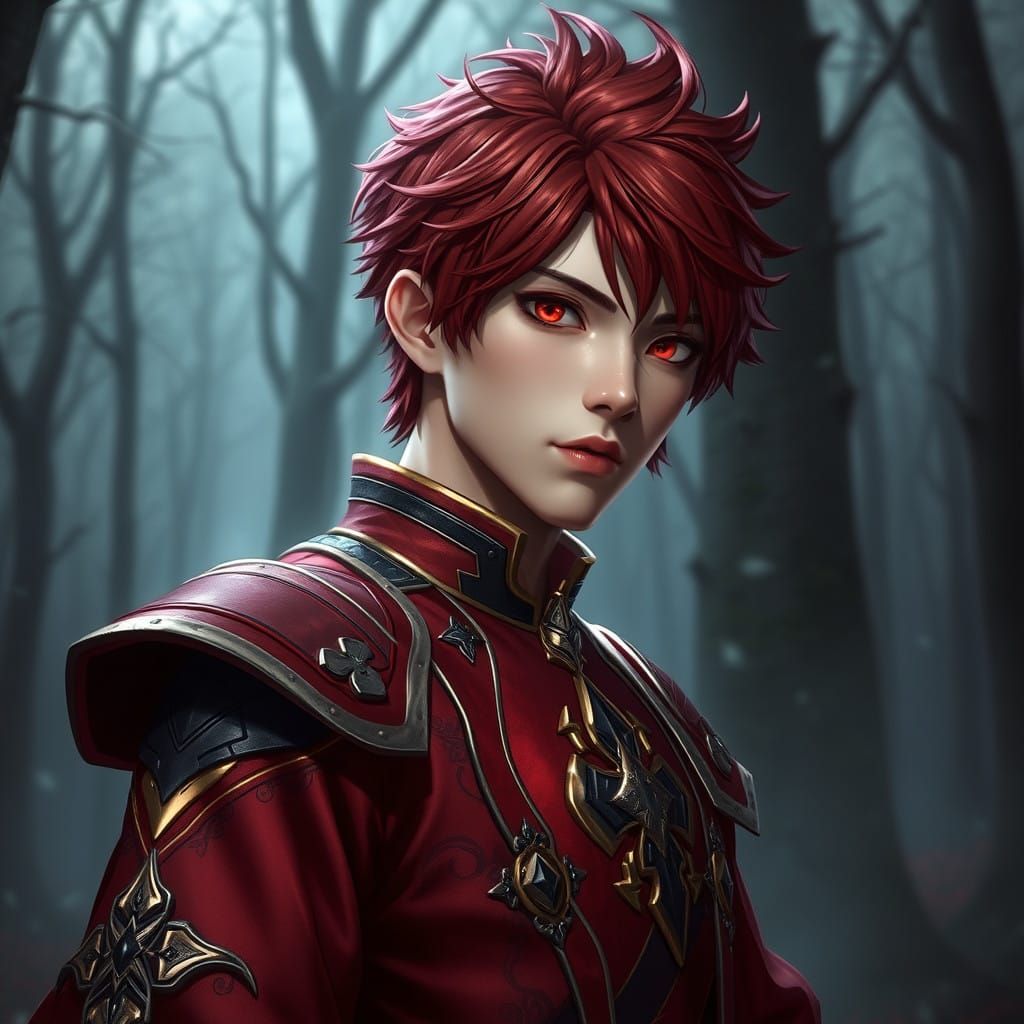 Surreal Hero Emerges from Mystical Woods
