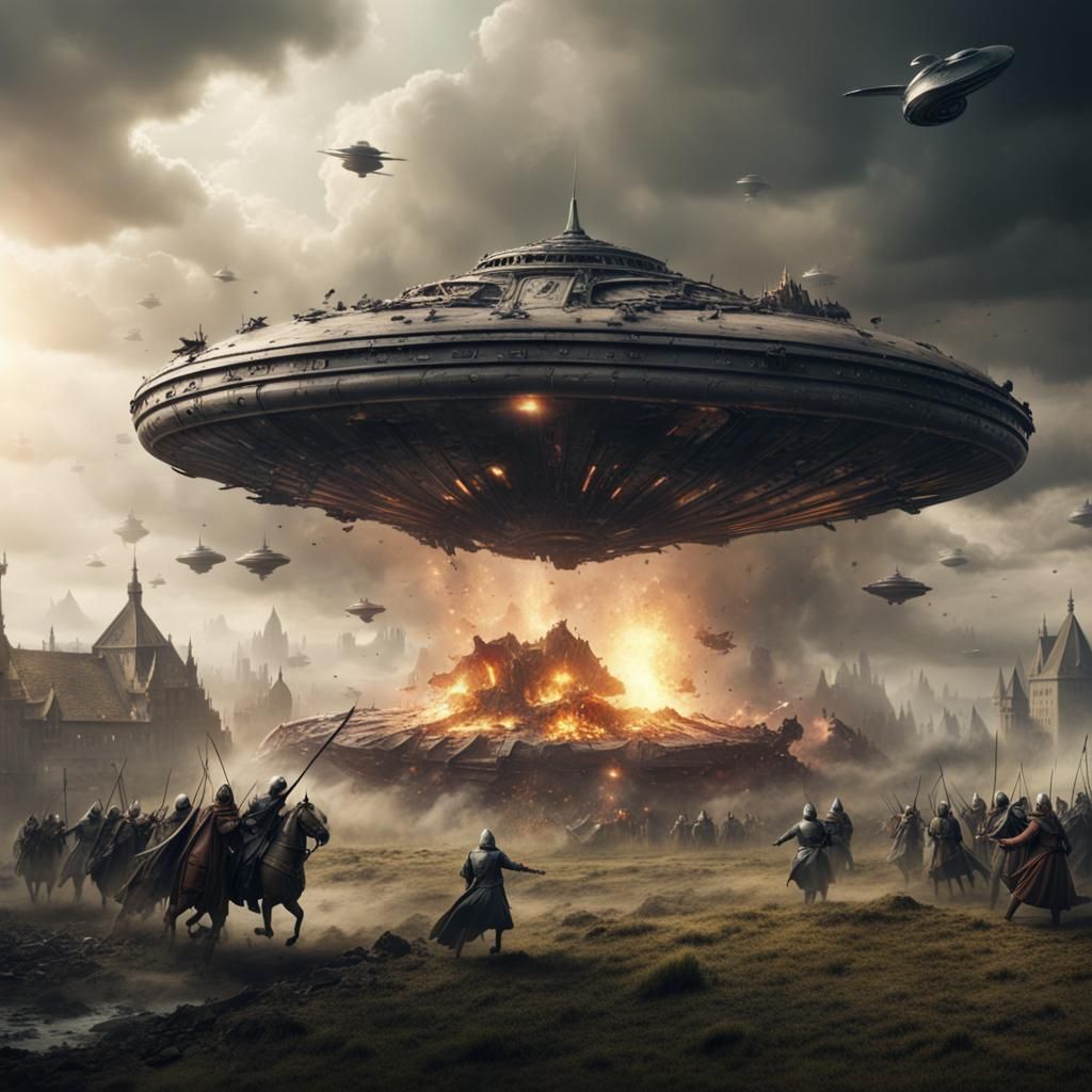 A medieval battle interrupted  by @AInunnaki