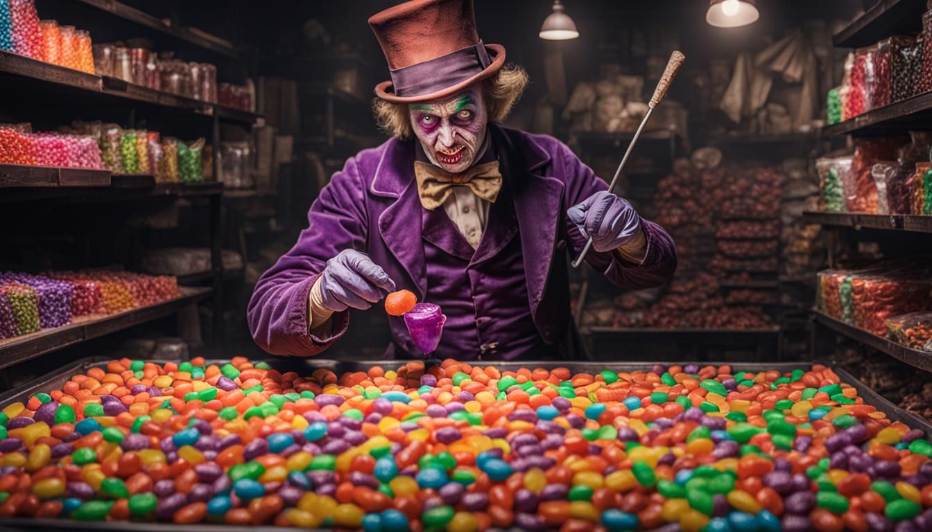 Evil Willy Wonka - AI Generated Artwork - NightCafe Creator