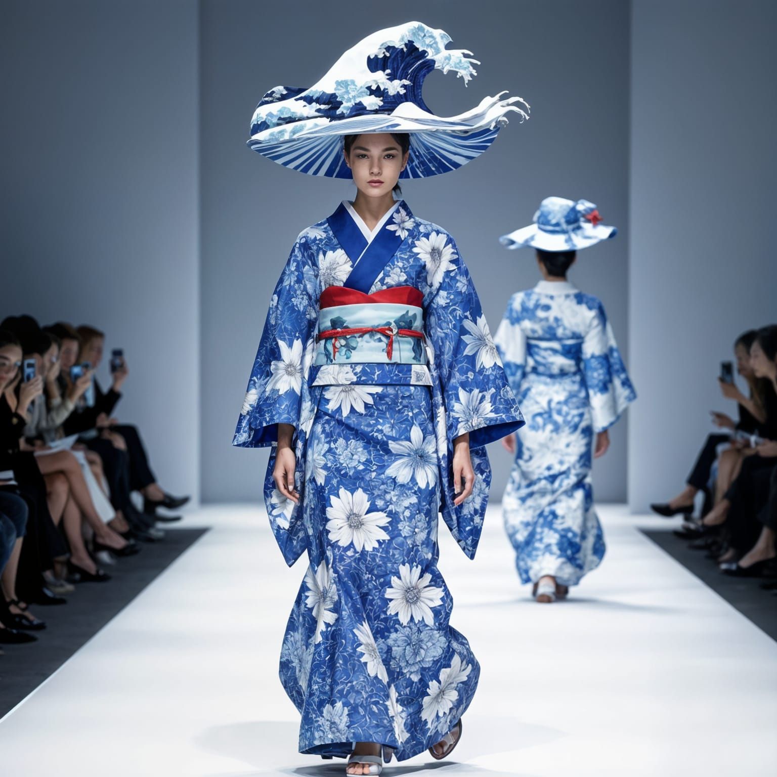 The Great Wave off Kanagawa Bonnet  by @Chris