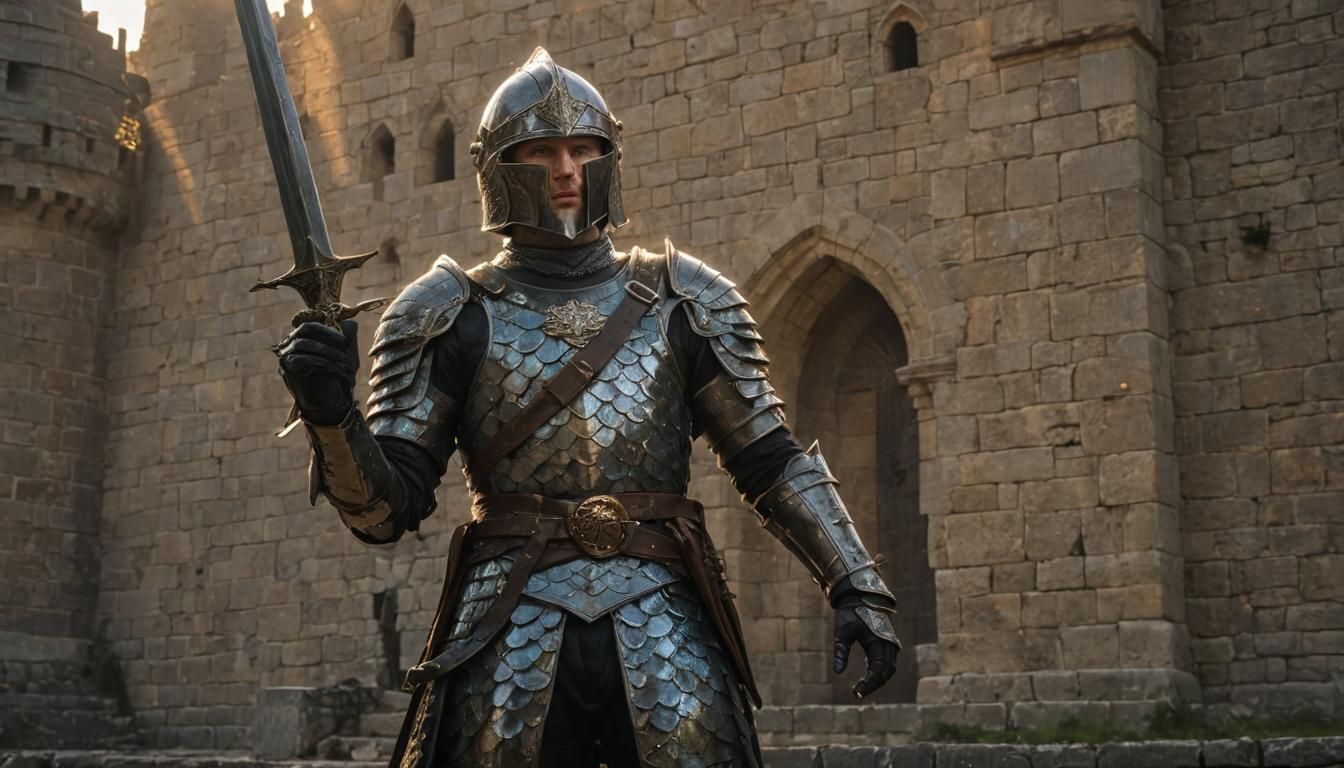 Knight in dragon scale armor