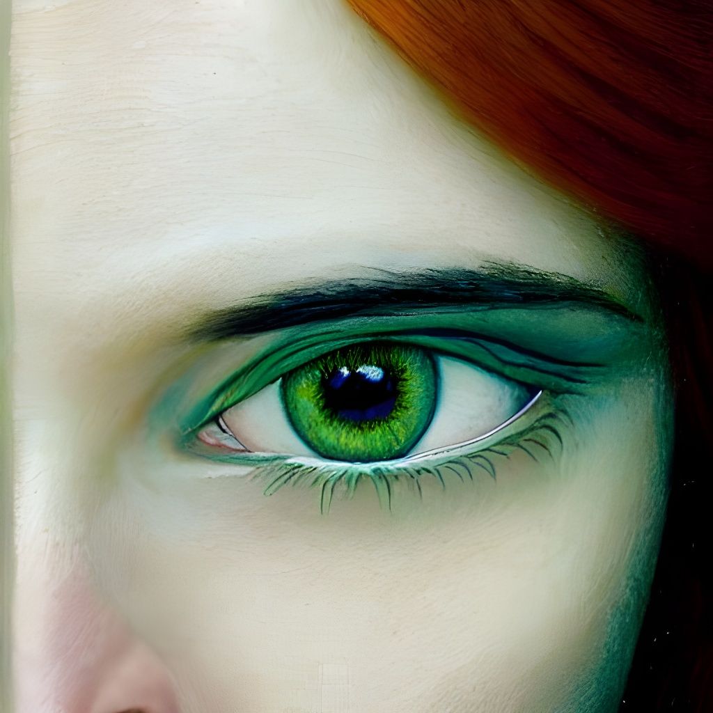 A stunningly beautiful symmetrical portrait of a ginger hair...