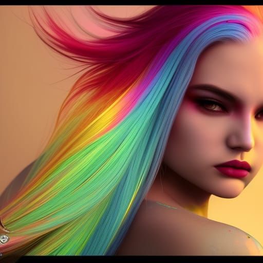 Rainbow hair