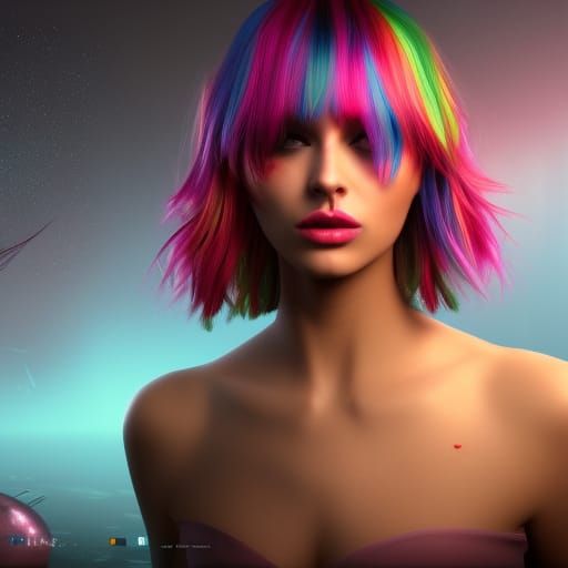 Rainbow hair