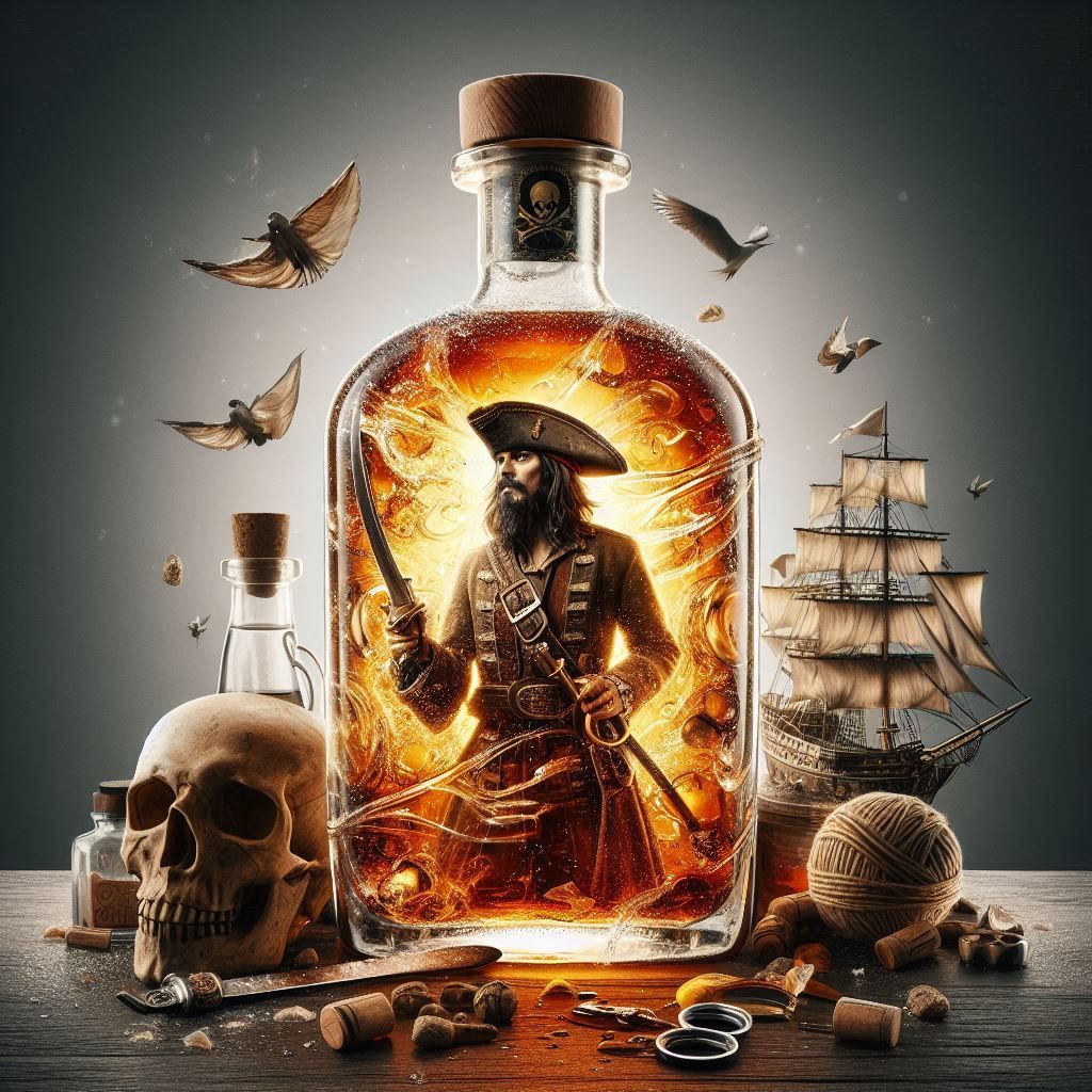 DE Rum Bottle
