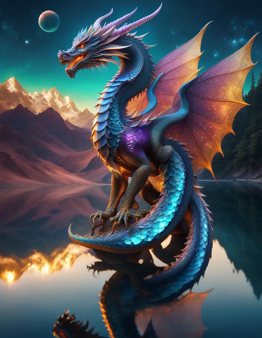 Galaxy Dragon - AI Generated Artwork - NightCafe Creator