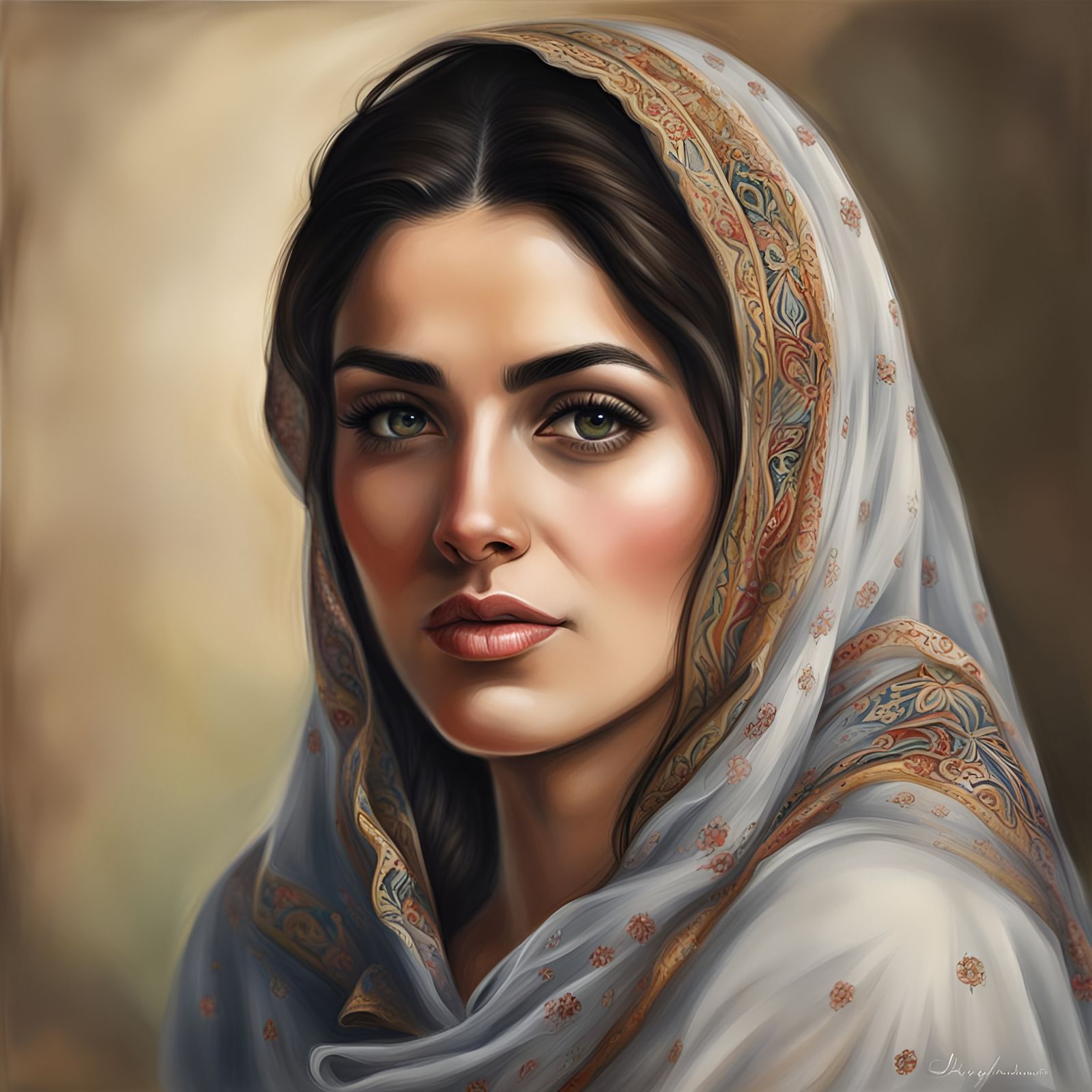 realistic portrait of persian woman - AI Generated Artwork - NightCafe ...